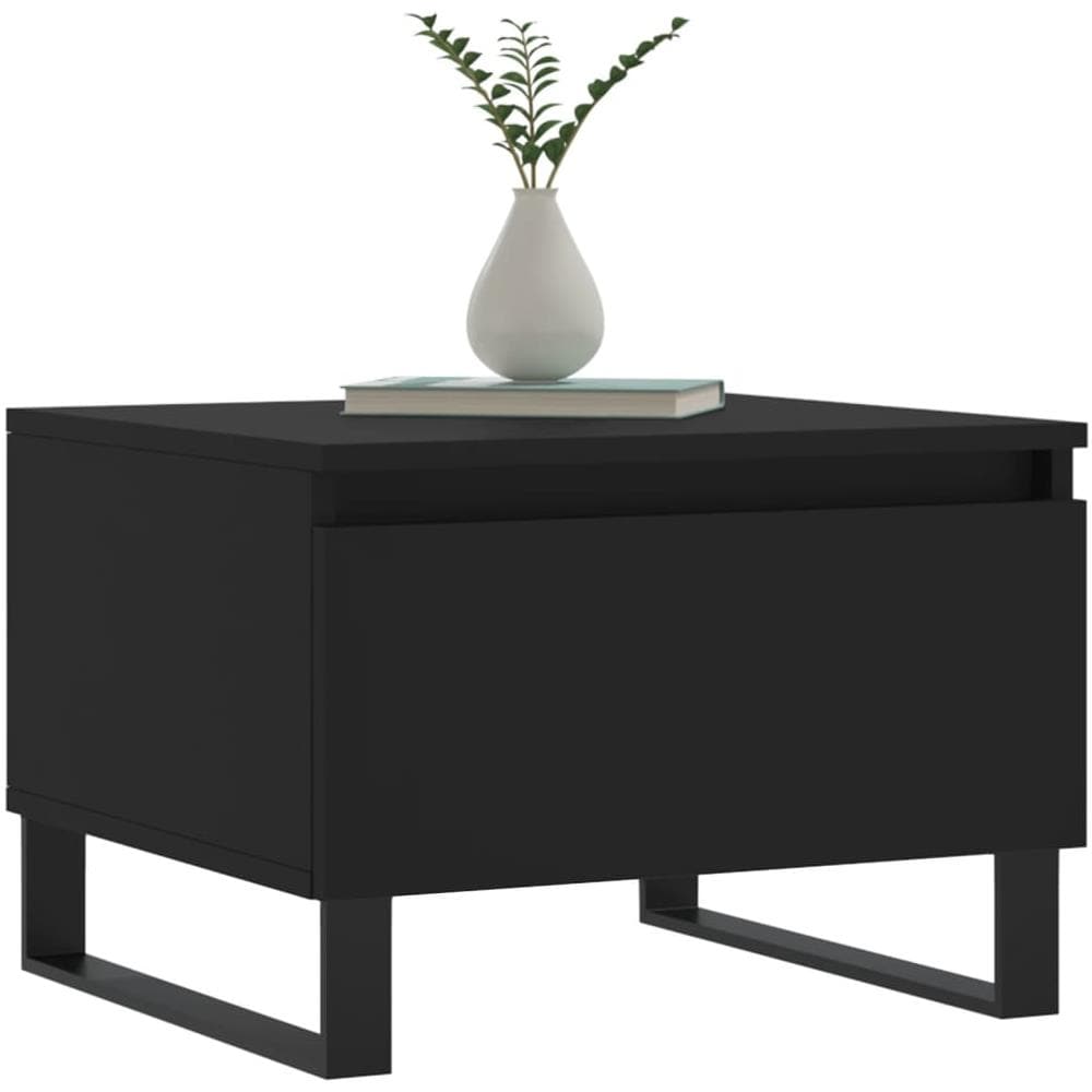Tavolini Da Salotto 2pz Neri 50x46x35 Cm In Legno Multistrato - Foto 3