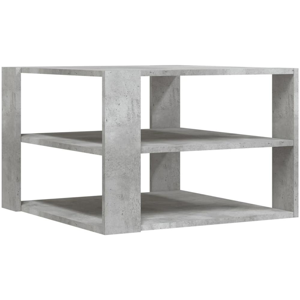 Tavolino Da Salotto Grigio Cemento 59,5x59,5x40 Cm Multistrato - Foto 2