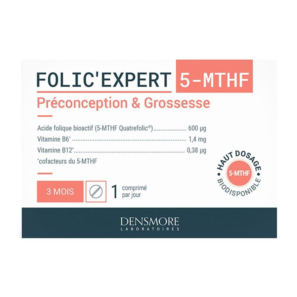 Folic'expert Acido Folico (5-mthf) 90 Compresse Preconcetto E Gravidanza - Foto 1