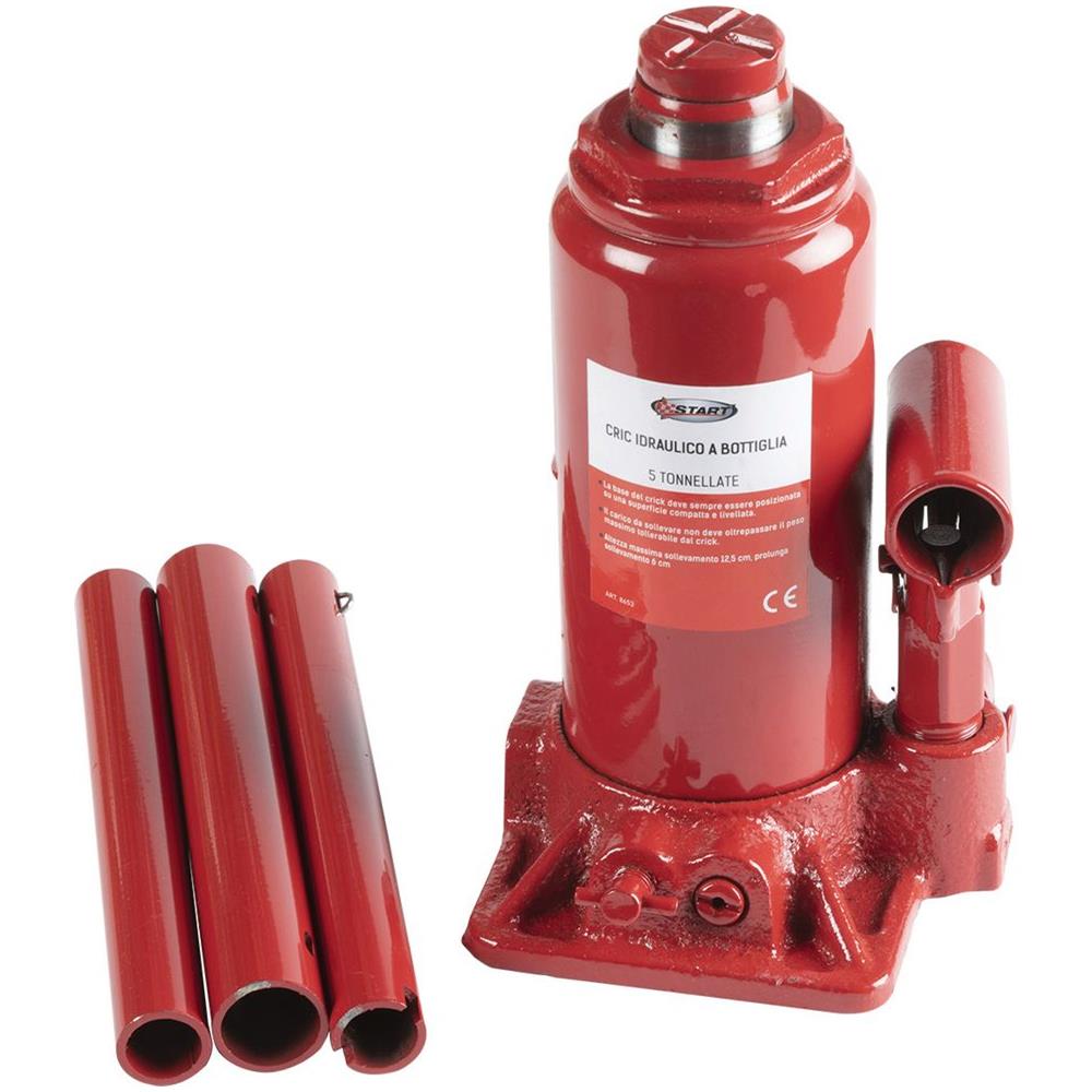 Crick Idraulico A Bottiglia Sollevamento Massimo 5t Emergenza - Foto 1
