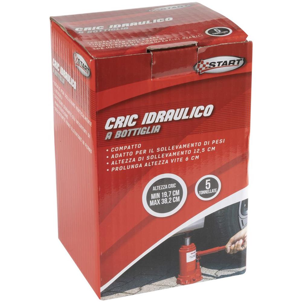Crick Idraulico A Bottiglia Sollevamento Massimo 5t Emergenza - Foto 3