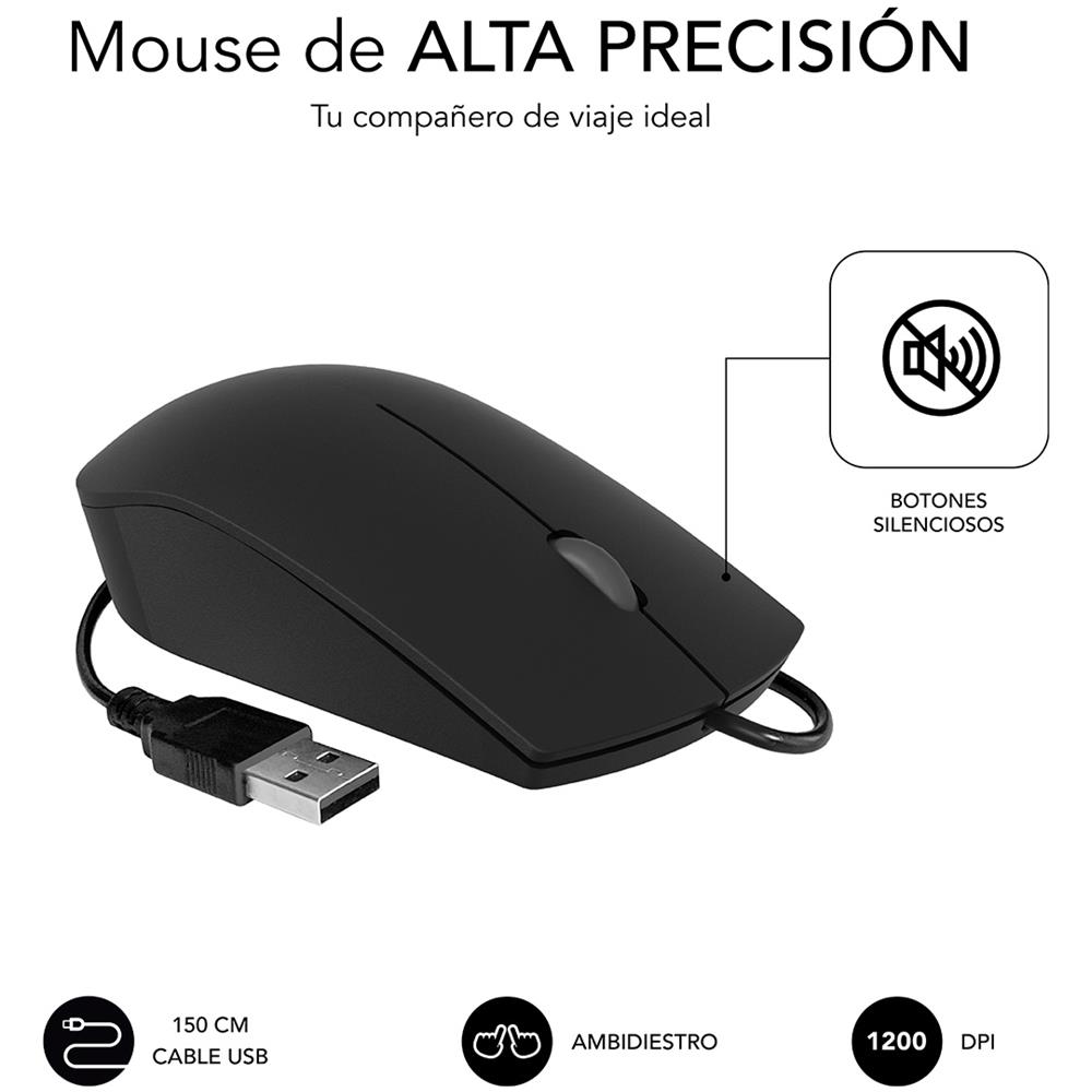 Tastiera e Mouse USB SUBKBC-CSSK01  per Universale (Layout Spagnolo) Colore Nero - Foto 5