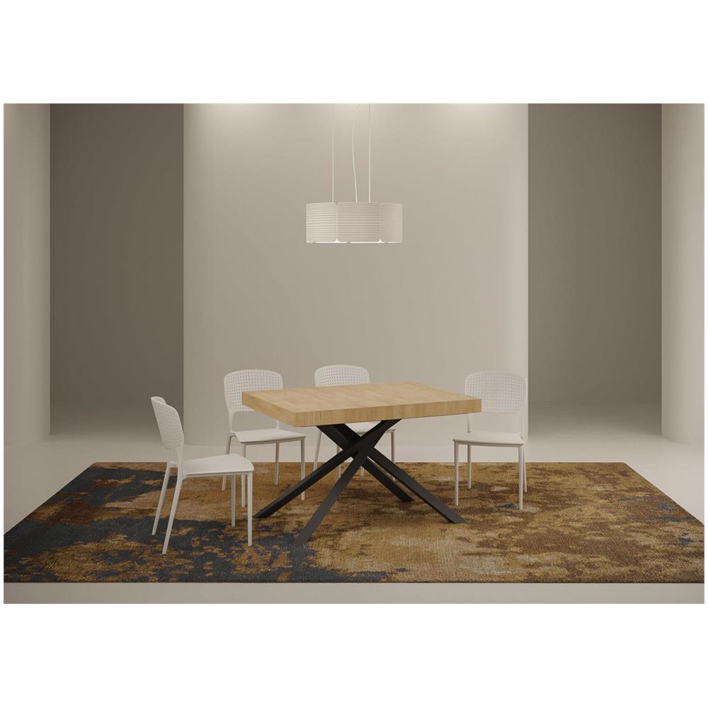 Tavolo allungabile 90x120/224 cm Karida quercia natura gambe antracite - Foto 2