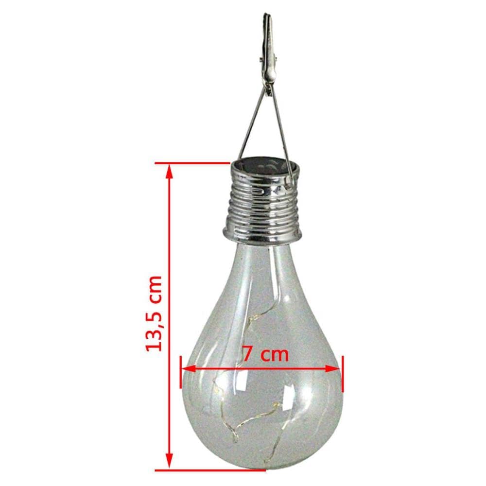 Luci Led Per Feste Trasparenti 4 Pz. Con Pannello Solare 95420 - Foto 2