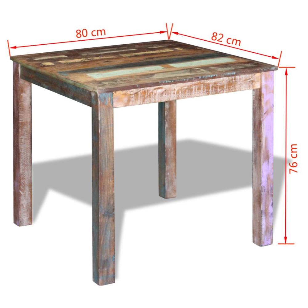 Tavolo Da Pranzo In Legno Massello Di Recupero 80x82x76 Cm - Foto 16
