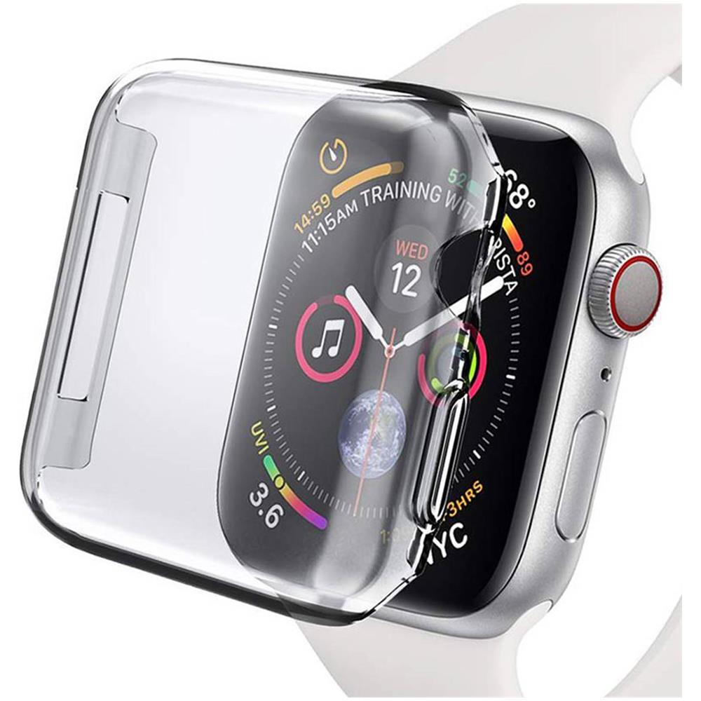 Cover Apple Watch 40mm Protezione Schermo Silicone Anti-graffio - Trasparente - Foto 2