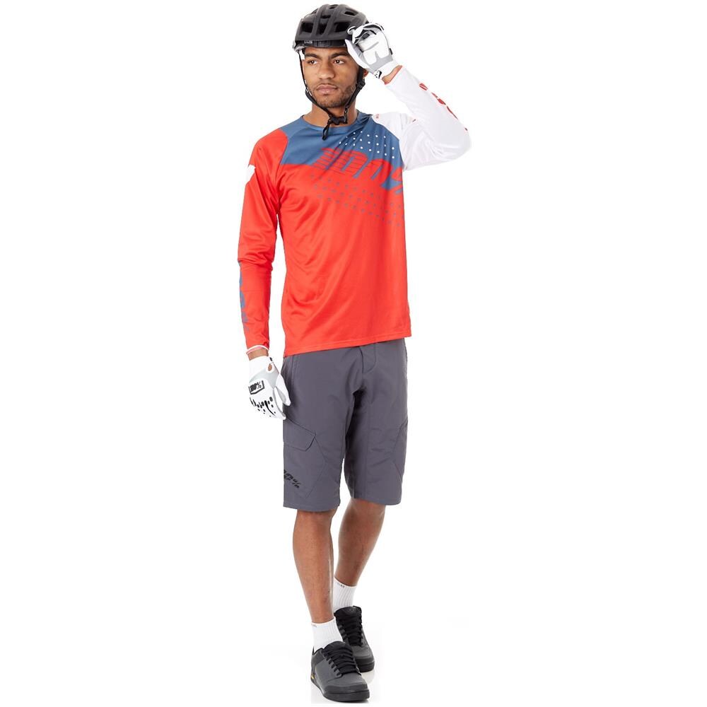 Pantaloni Corti Mtb Ridecamp Grigio (32 Vita = Eu 48, Grigio) - Foto 2