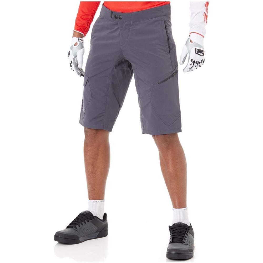 Pantaloni Corti Mtb Ridecamp Grigio (32 Vita = Eu 48, Grigio) - Foto 1