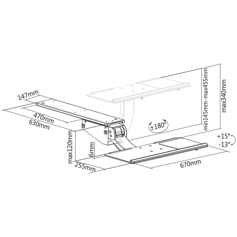 Supporto Tastiera Ripiano Per Tastiera Brackets Mc-795 - Foto 3