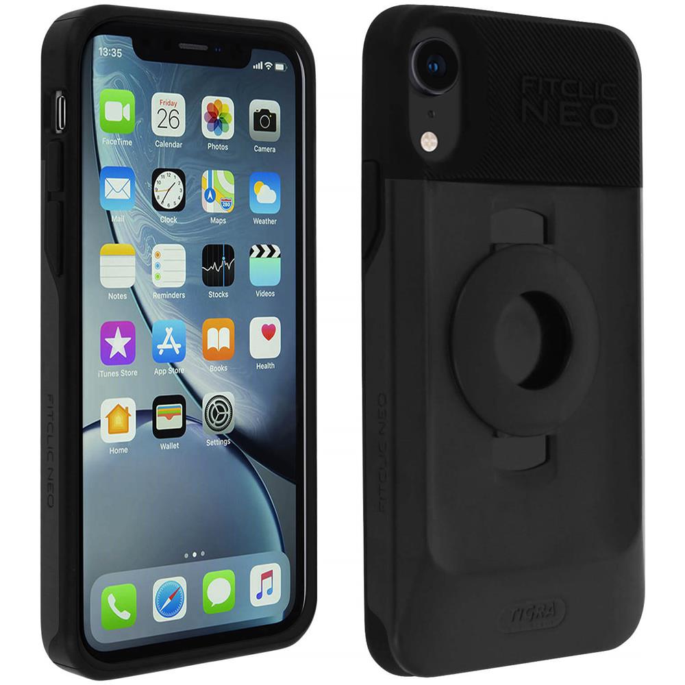Cover Iphone Xr Semi-rigida Magnetico / meccanico Fitclic Neo Nero - Foto 1