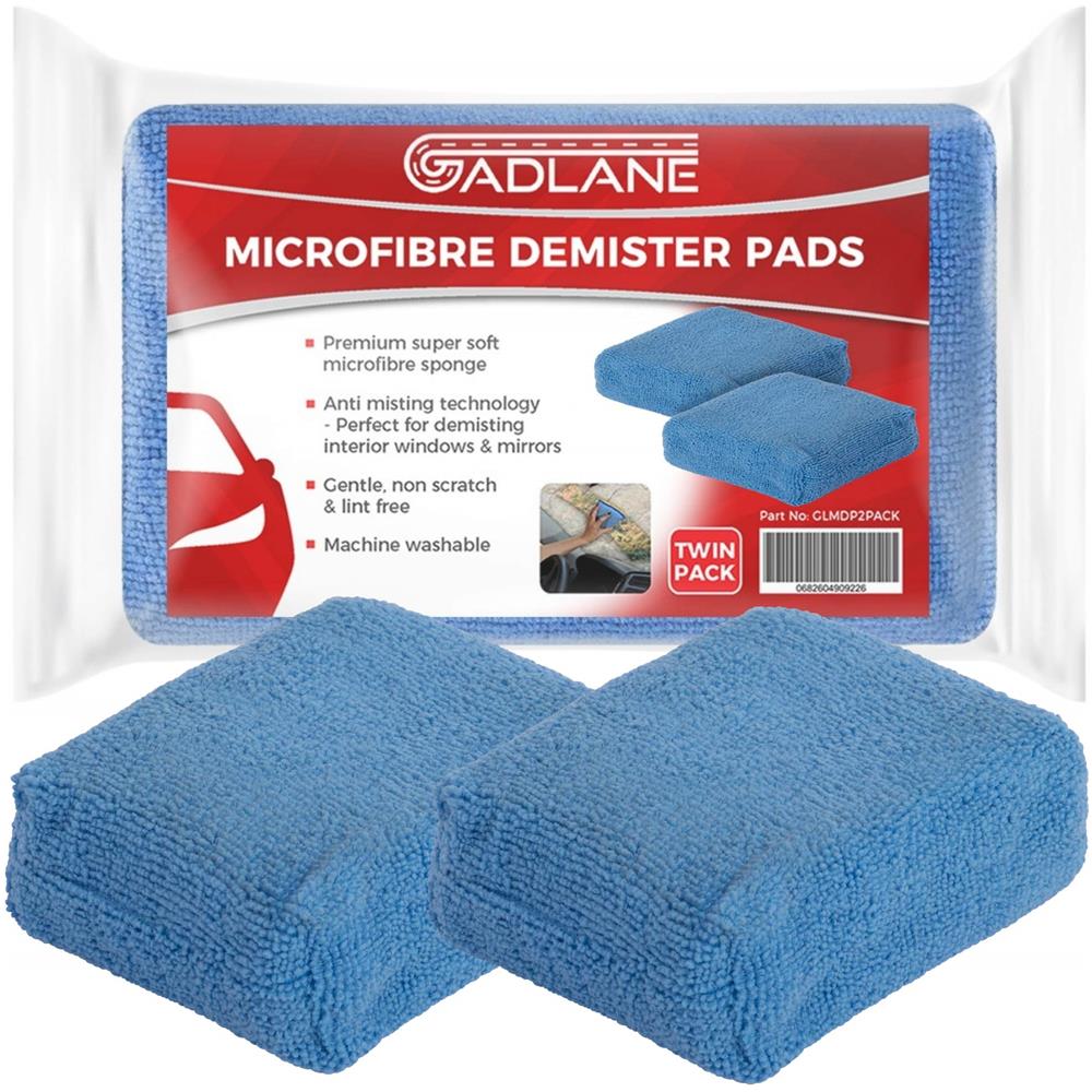 Finestra Microfibra Assorbente Auto Disappannamento Pad Parabrezza Specchi Vetro Microfibra Spugna Di Pulizia Fendinebbia Remover Pads (pacchetto Di 2) - Foto 1