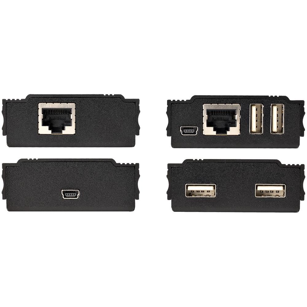 Extender USB 2.0 a 4 porte - Estensore Ethernet USB 2.0 multiporta via CAT5 CAT6 100m - USB Extender Hub via Lan compatibile RJ45 - Kit Prolunga USB 2.0 alimentato - 480 Mbps - Foto 2