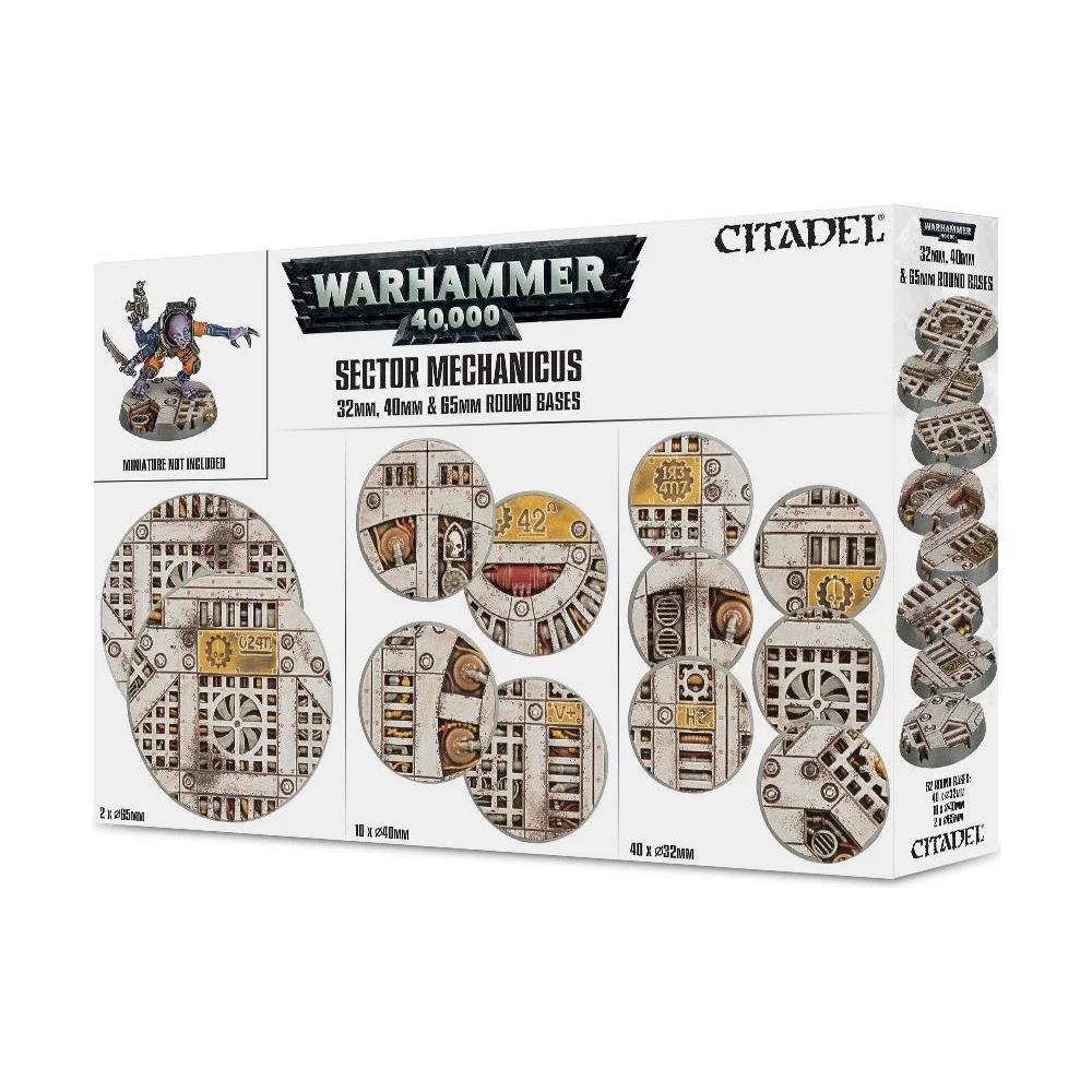 Sector Mechanicus: 32mm, 40mm & 65mm Round Bases - Foto 1