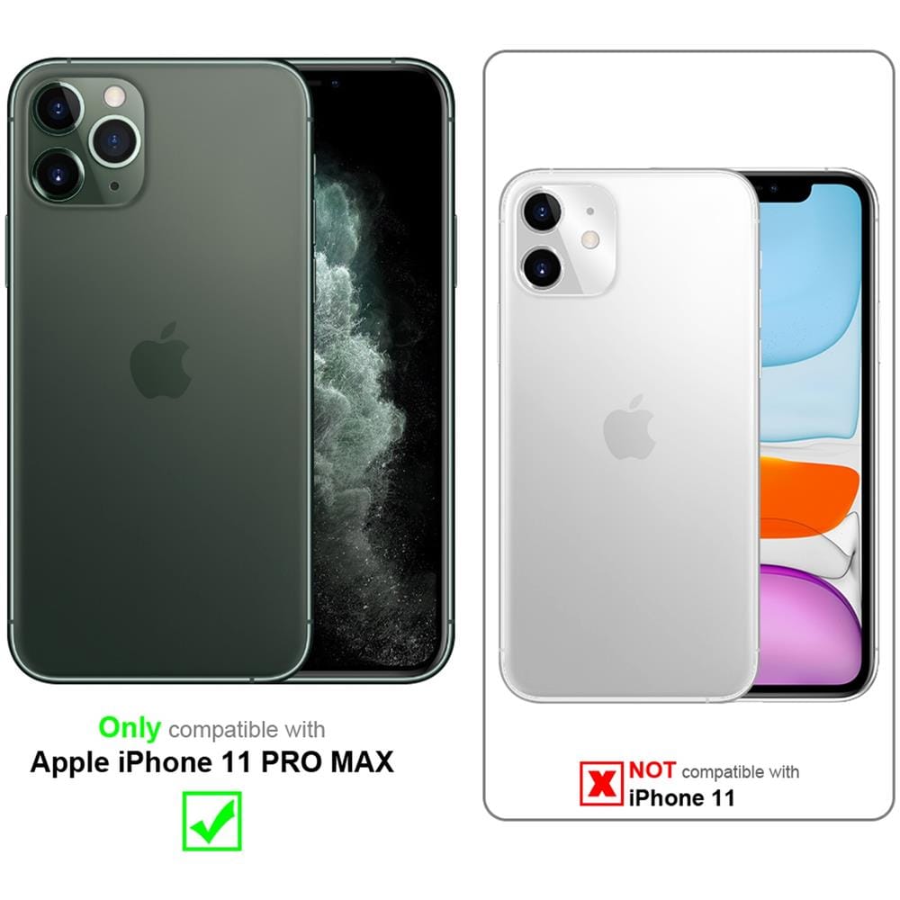 Custodia Compatibile Con Apple Iphone 11 Pro Max (xi Pro Max) In Lilla Scuro Fiore - Coperchio Protettivo In Design Floreale Con Chiusura Magnetica, Funzione Stand E Slot Per Carte - Foto 2
