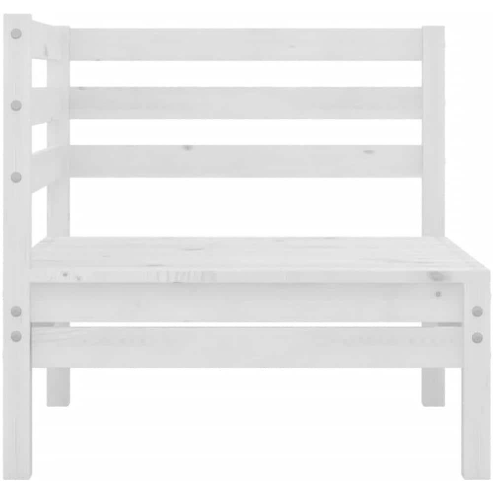 Set Divani Da Giardino 5 Pz Bianco In Legno Massello Di Pino - Foto 9