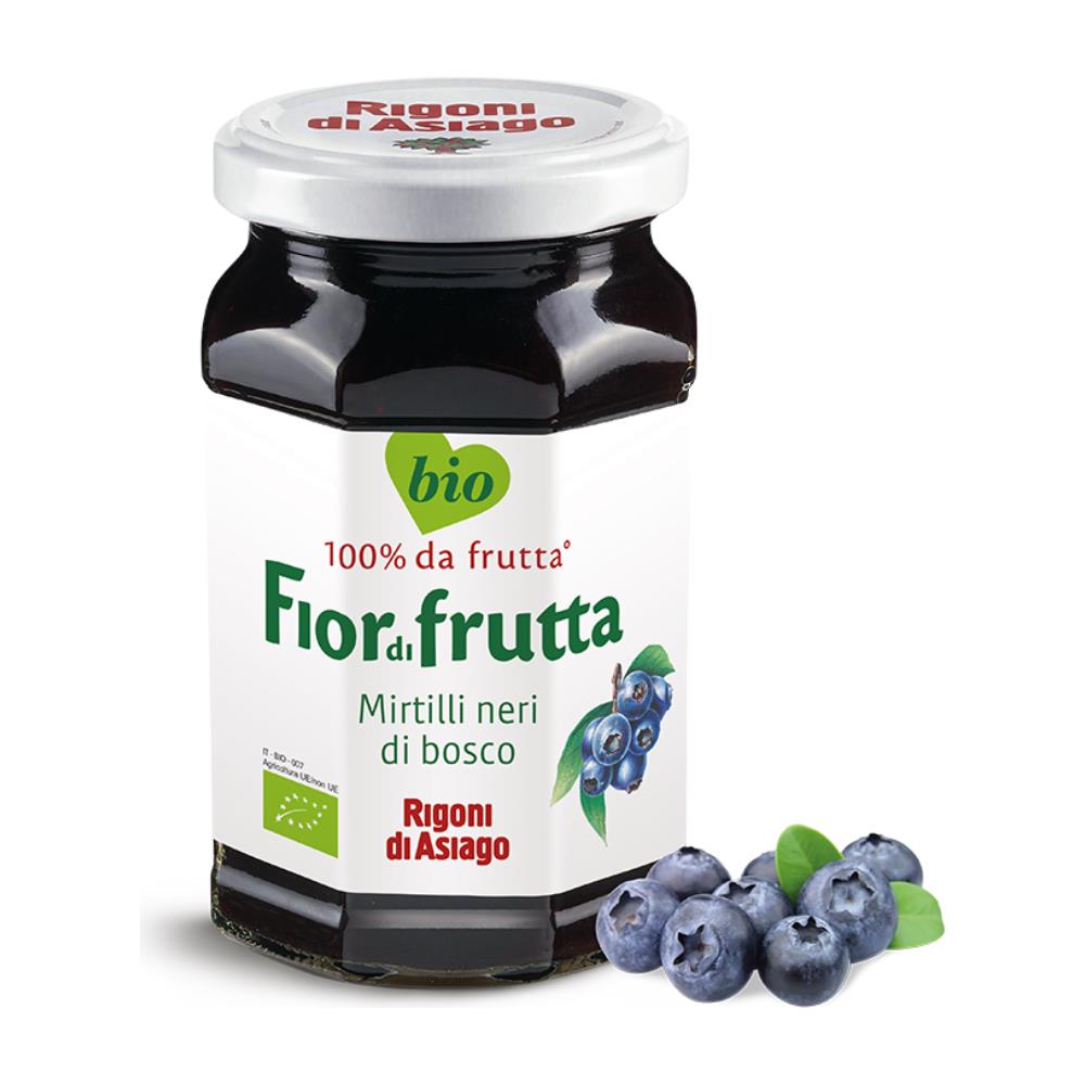 Rigoni Di Asiago Fiordifrutta Bio Mirtilli Neri Di Bosco Vasetto Da 250 Grammi - Foto 1