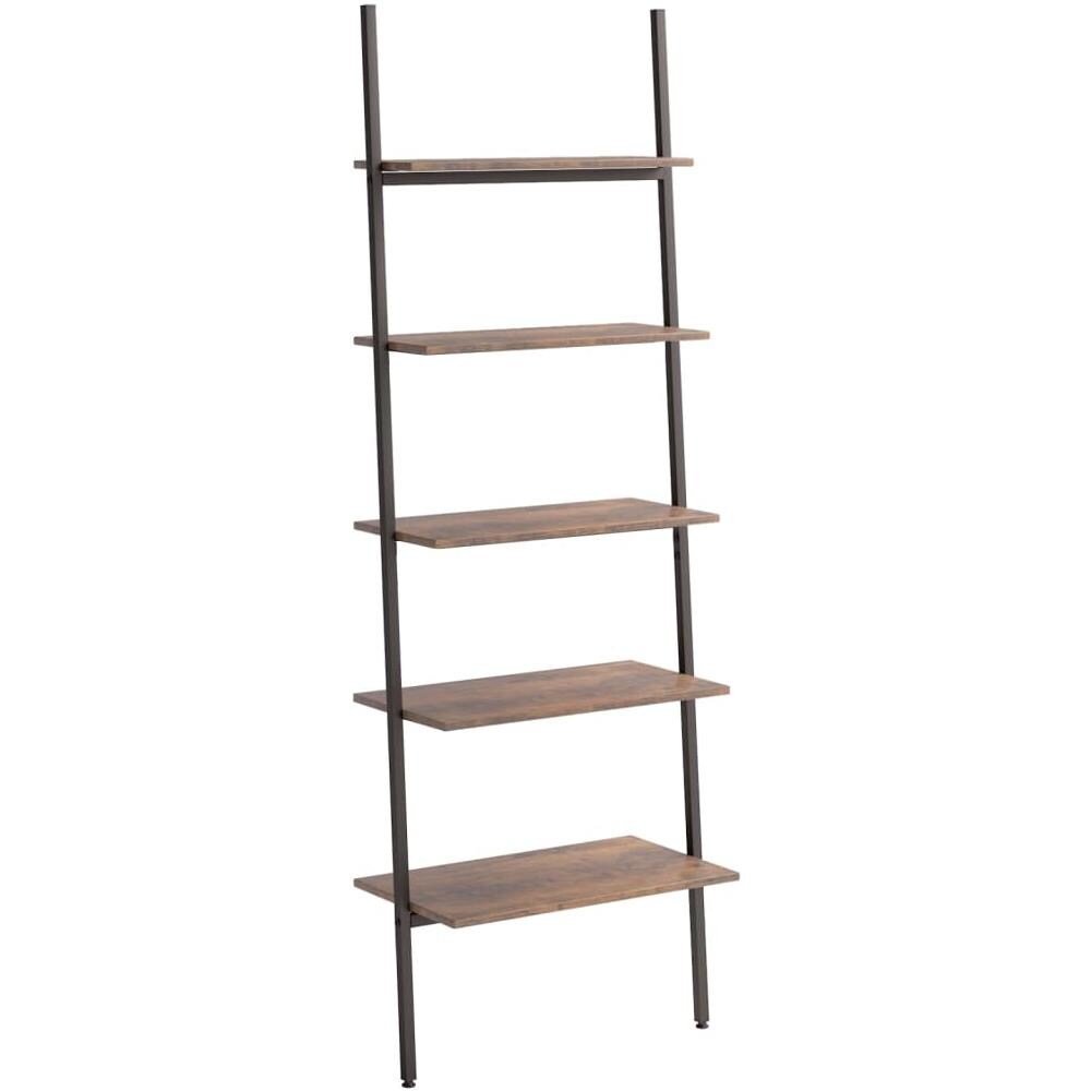 Scaffale Pendente 5 Livelli Marrone Scuro E Nero 64x34x185,5 Cm - Foto 2