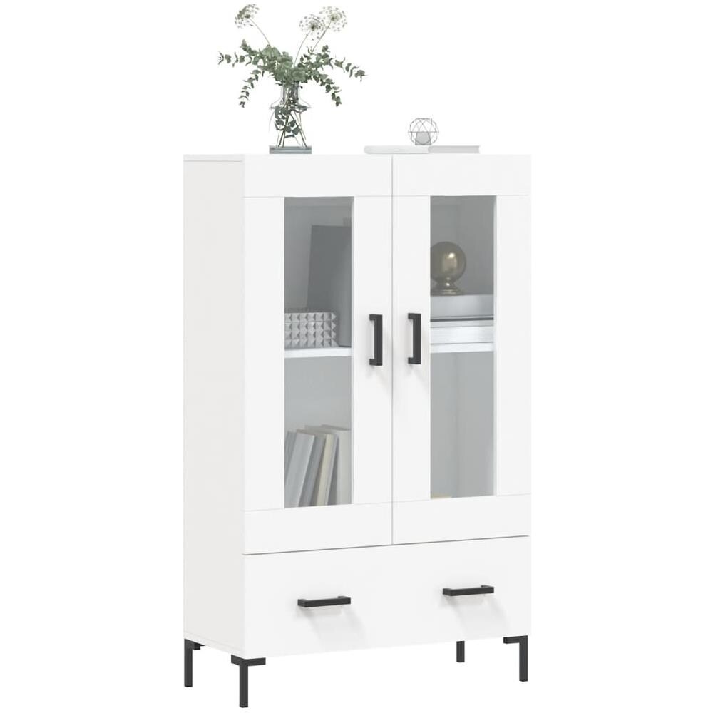 Credenza Bianca 69,5x31x115 Cm In Legno Multistrato - Foto 3