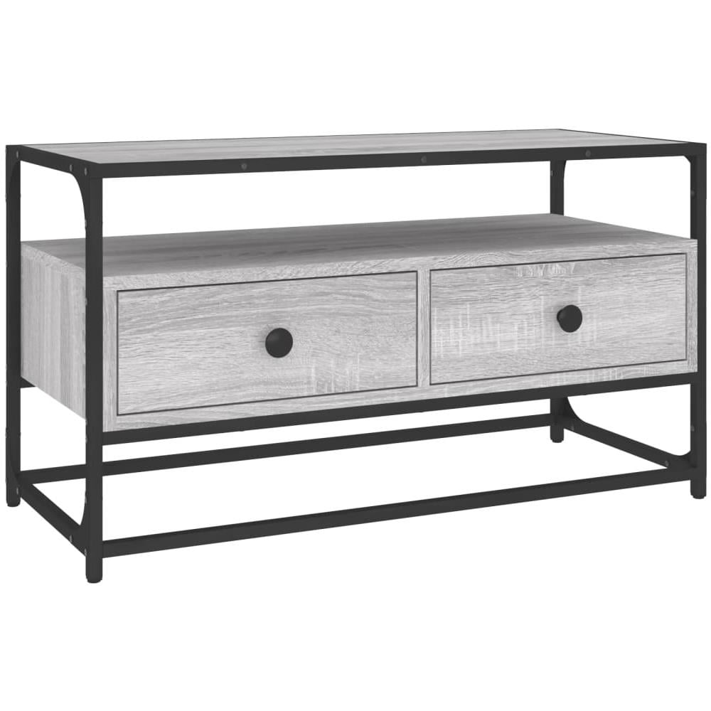 Mobile Porta Tv Grigio Sonoma 80x35x45 Cm In Legno Multistrato - Foto 2