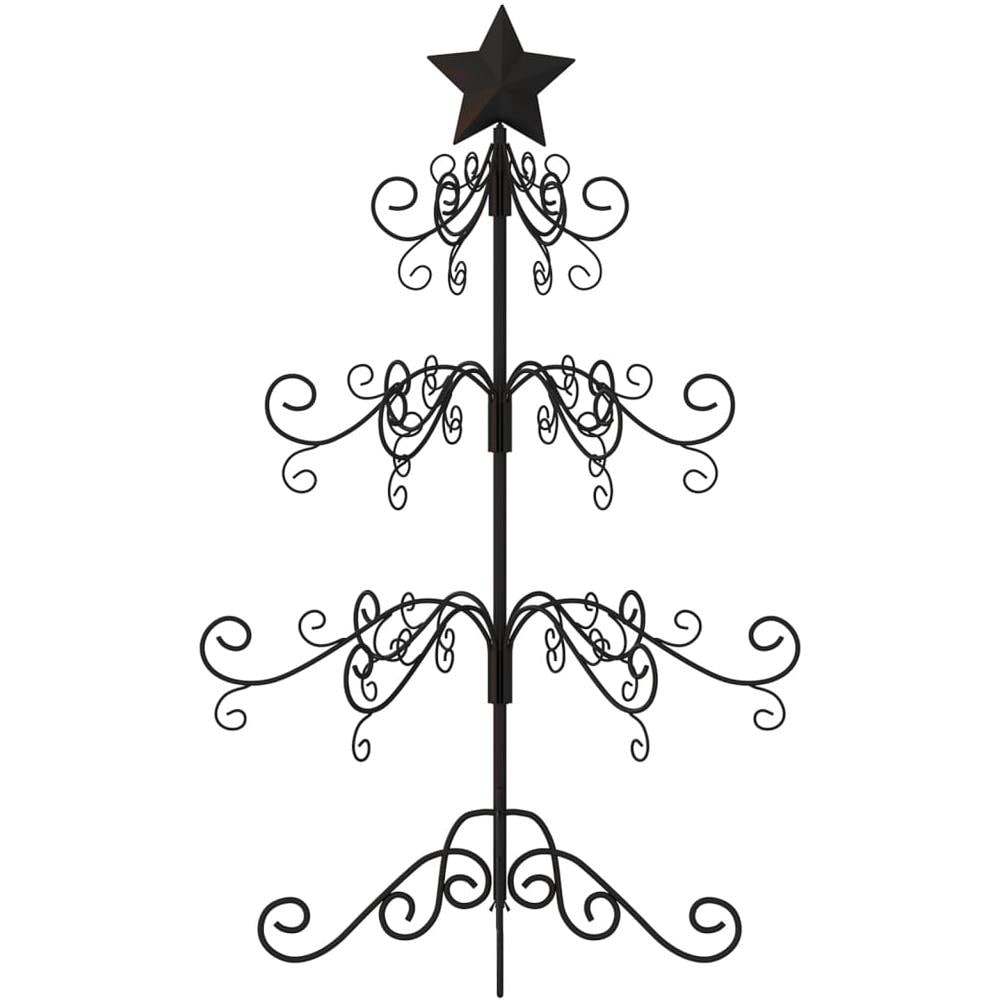 Albero Di Natale Decorativo In Metallo Nero 90 Cm - Foto 3