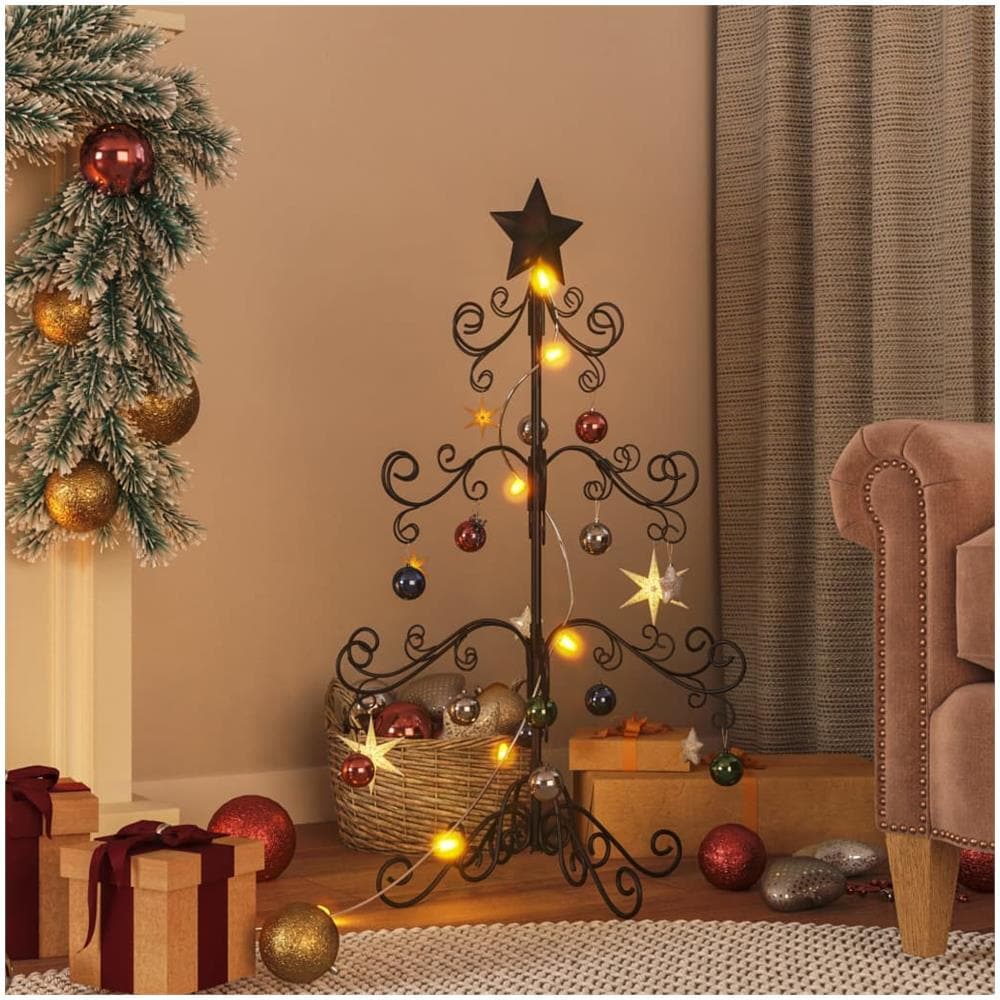 Albero Di Natale Decorativo In Metallo Nero 90 Cm - Foto 1