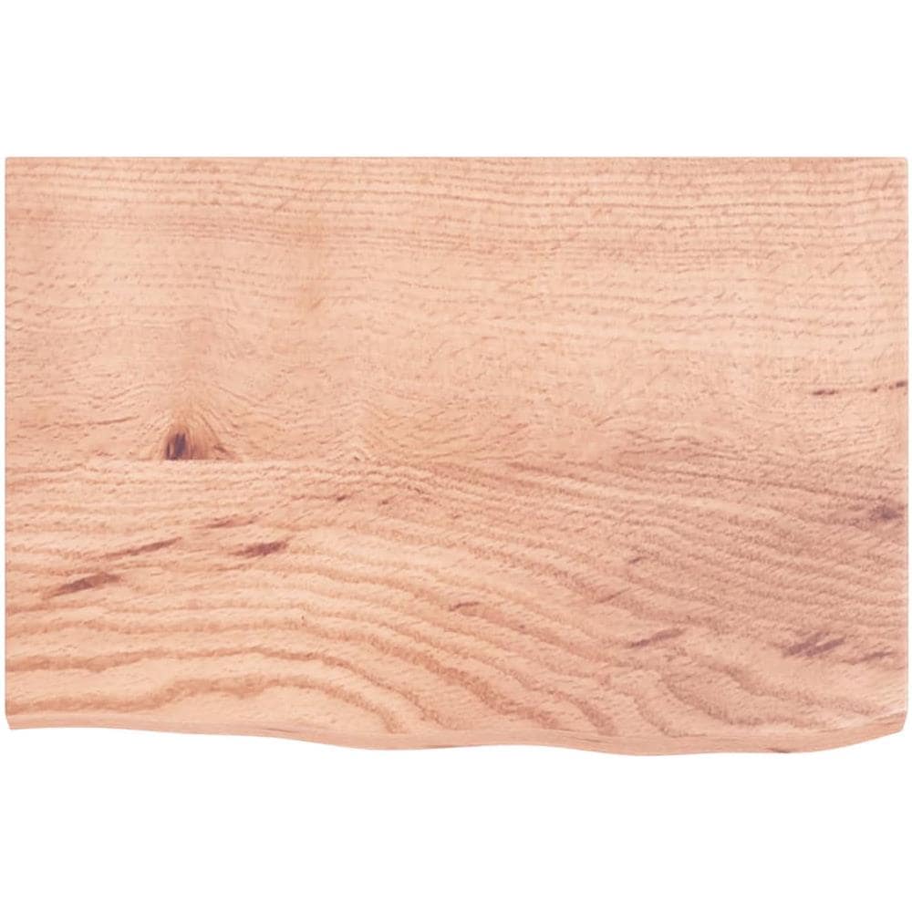 Piano Tavolo Marrone Chiaro 60x40x2cm Rovere Massello Trattato - Foto 3