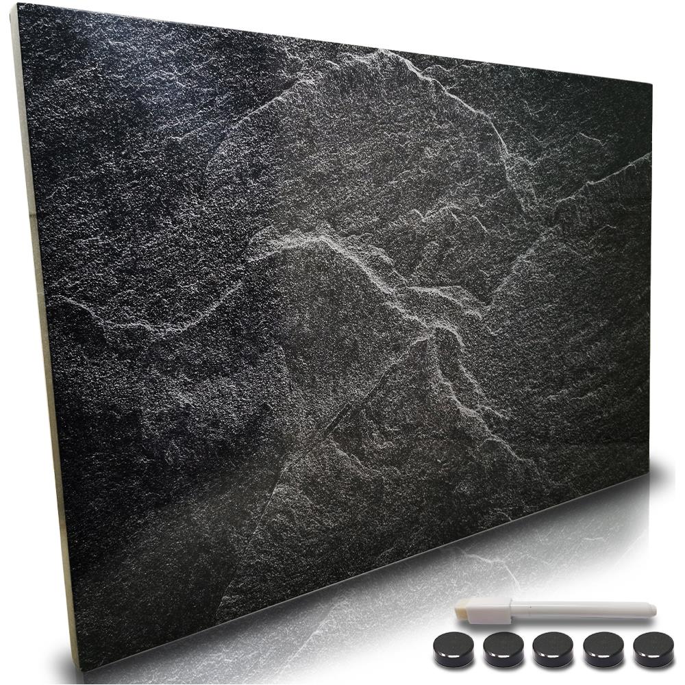 Lavagna Magnetica Stampa Marmo Nero 60x40 Cm 1 Pennarello Cancellabile 5 Magneti - Foto 7
