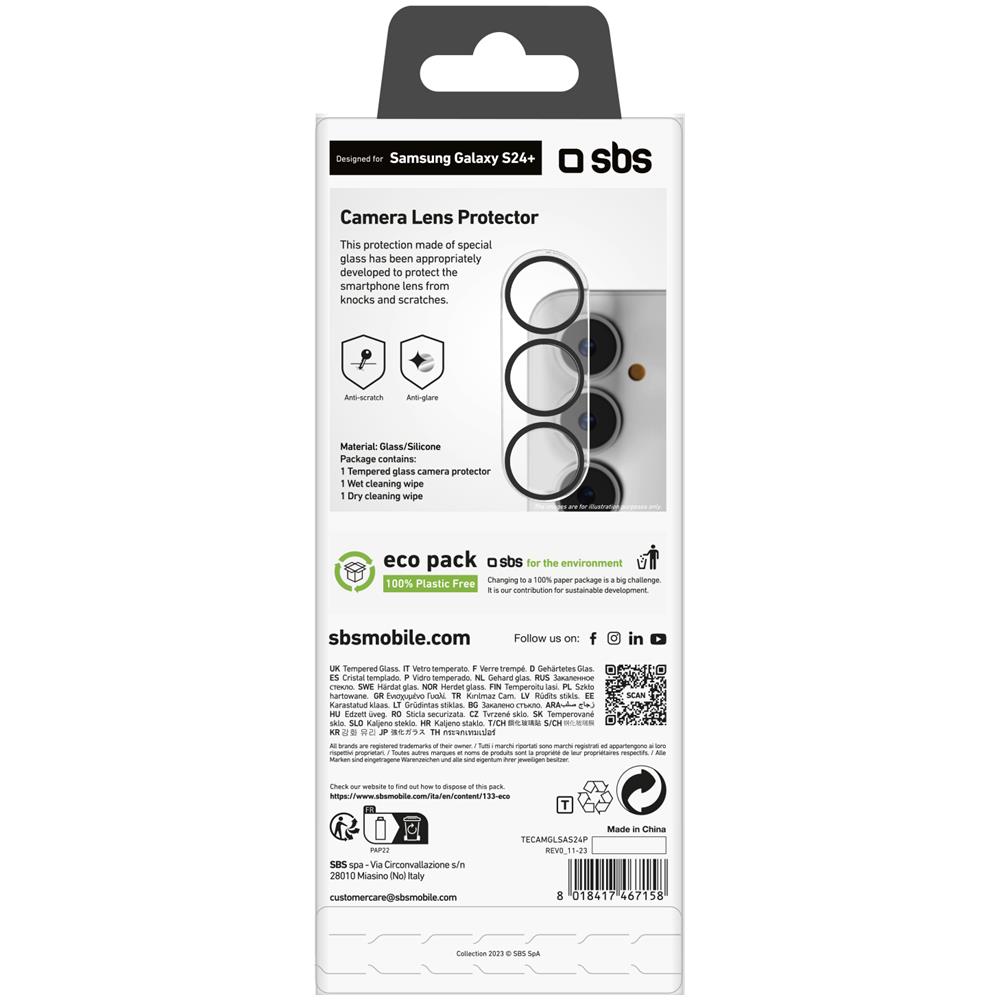 TECAMGLSAS24P protezione per lo schermo e il retro dei telefoni cellulari Protezione per obiettivo della fotocamera Samsung 1 pz - Foto 2