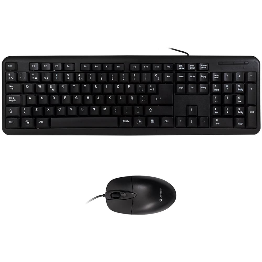 Tastiera e Mouse USB 50535 per Ufficio (Layout Spagnolo) Colore Nero - Foto 1