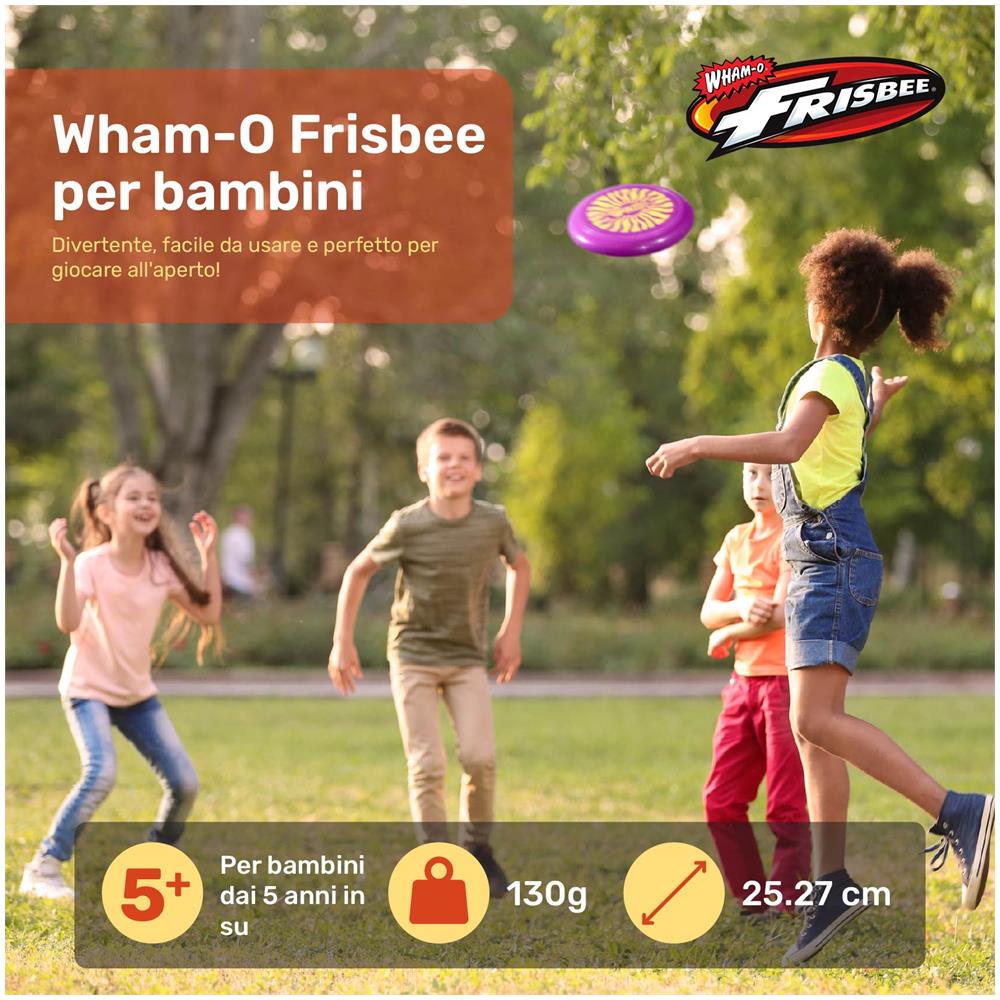Frisbee 3 Pack Dischi Volanti, 25.27 cm per Bambini dai 5+ anni - 130g - Foto 1