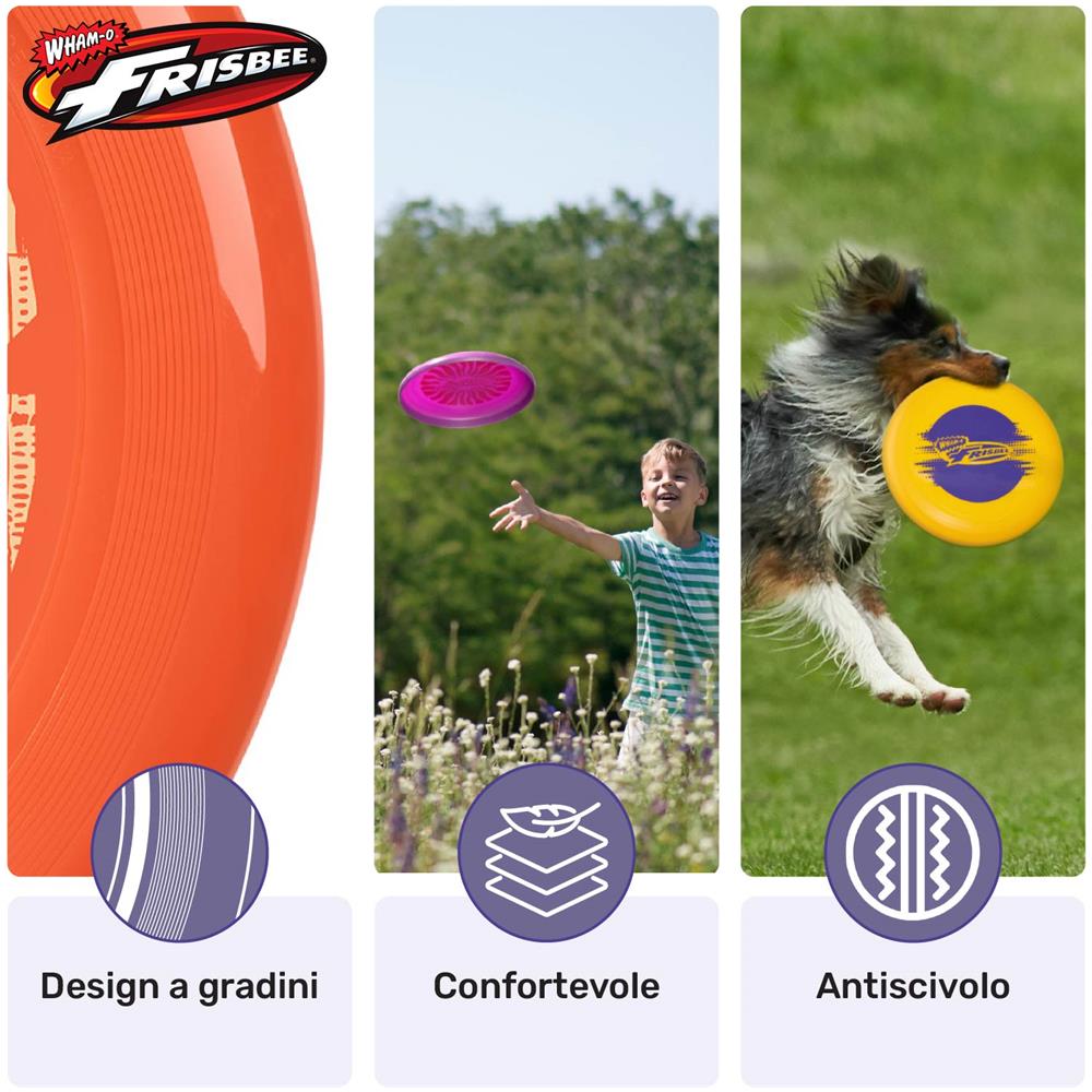 Frisbee 3 Pack Dischi Volanti, 25.27 cm per Bambini dai 5+ anni - 130g - Foto 2