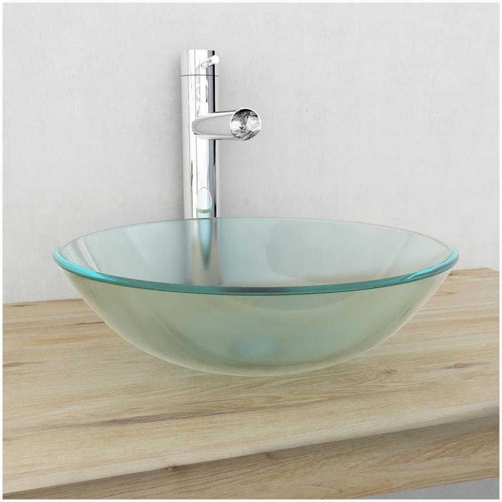 Lavandino in Vetro Temperato 42cm Smerigliato - Foto 1