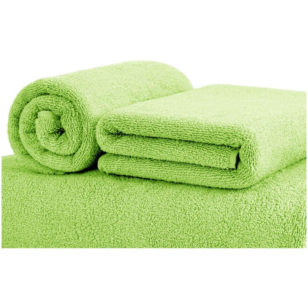 Asciugamani Salvietta Bagno In Morbida Spugna Modello Sophie Colore Verde Acido Salvietta Verde Acido - Foto 10