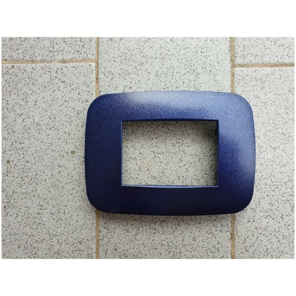 Placca Placchetta Placchette Compatibili Per Serie Axolute Colorate - Blu Metallizzato 3 - Foto 1
