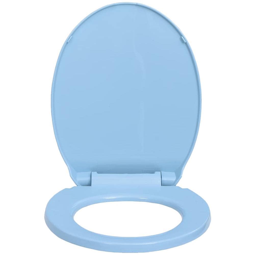 Tavoletta Wc A Chiusura Ammortizzata Blu Ovale - Foto 2