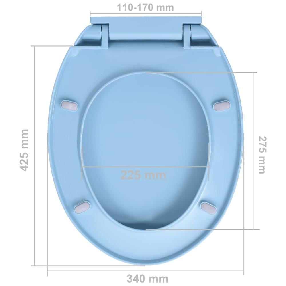 Tavoletta Wc A Chiusura Ammortizzata Blu Ovale - Foto 4
