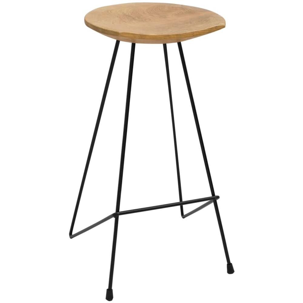 Sgabelli da Bar 2 pz in Legno Massello di Teak - Foto 3