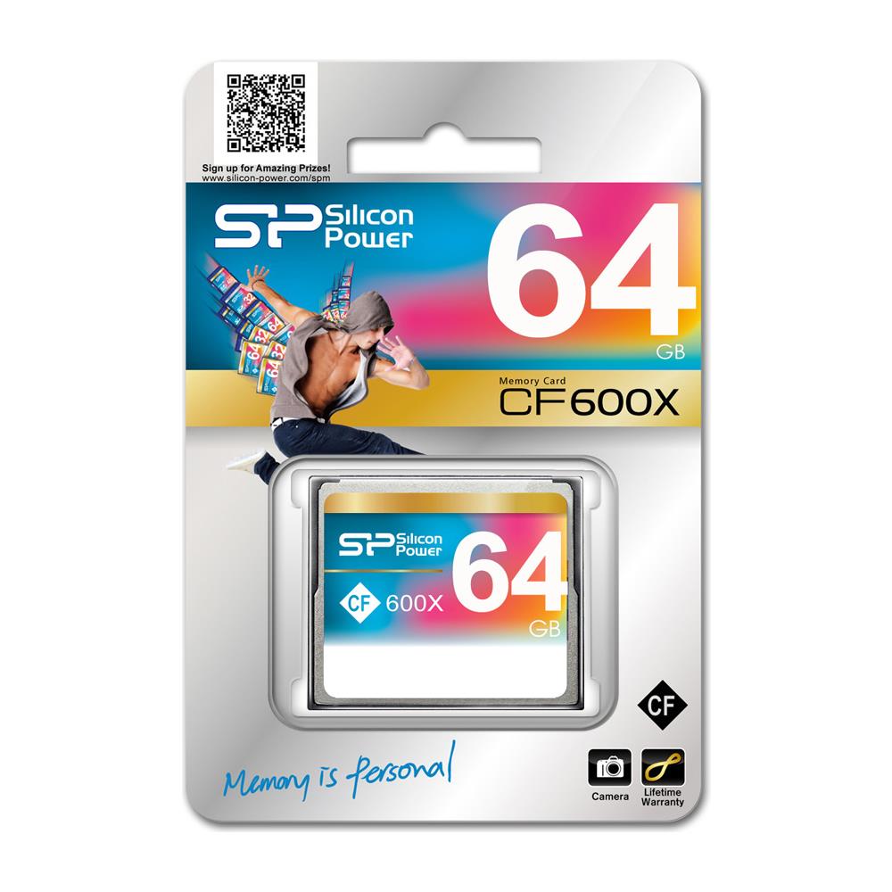 64GB 600X, CompactFlash, 0 - 70 °C, Grigio, -40 - 85 °C, 8 - 95%, Blister - Foto 1