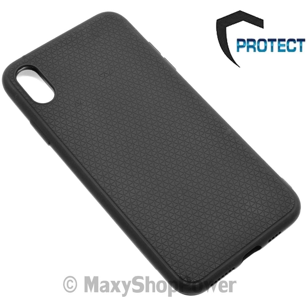 Tel Protect Custodia Tpu Silicone Liquid Air Cover Case Per Apple Iphone Xs Max Black - Foto 1