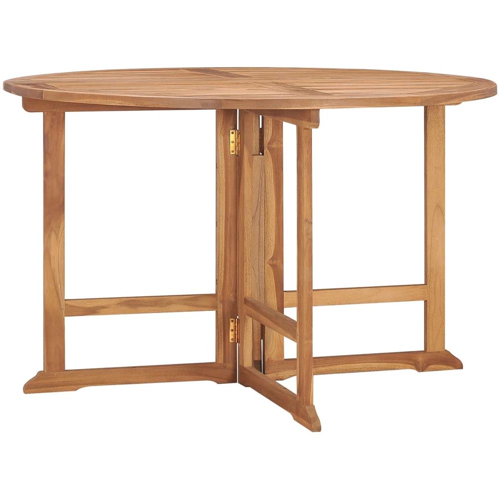Tavolo Da Giardino Pieghevole 110x75 Cm In Massello Di Teak - Foto 1