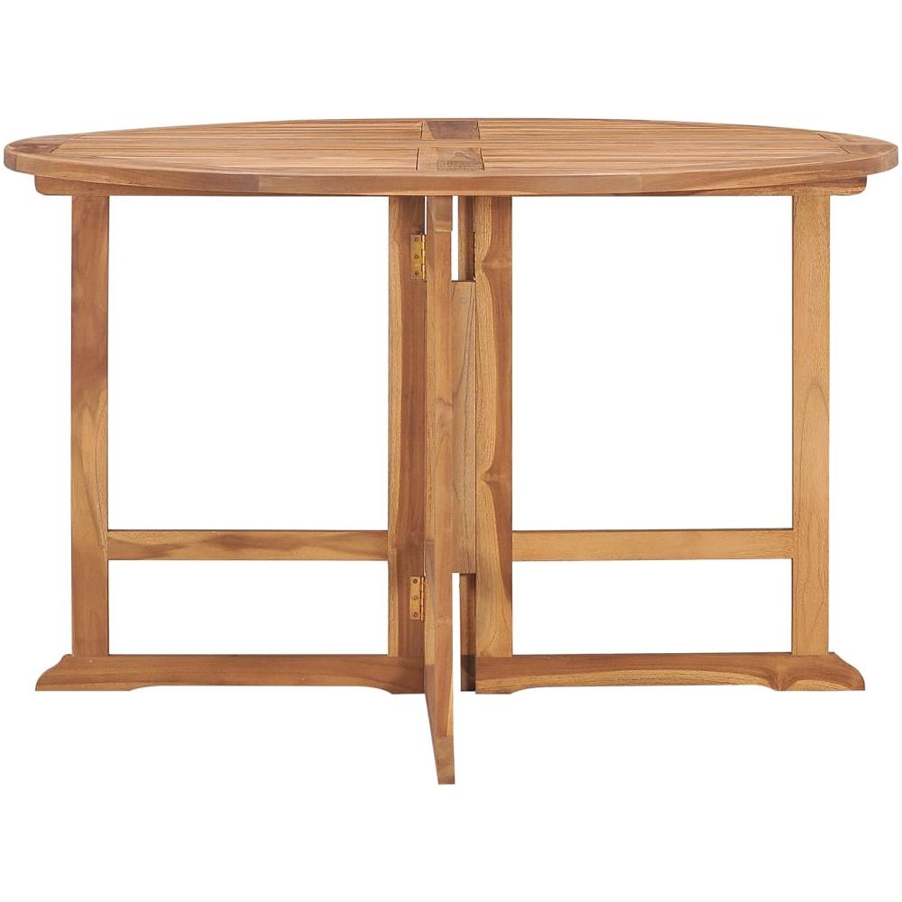 Tavolo Da Giardino Pieghevole 110x75 Cm In Massello Di Teak - Foto 3