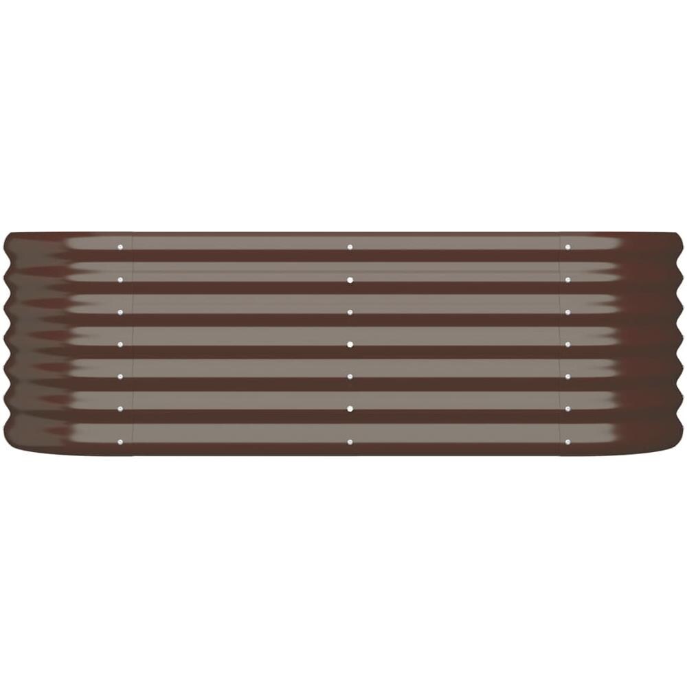 Letto Giardino Acciaio Verniciato a Polvere 114x40x36cm Marrone - Foto 2