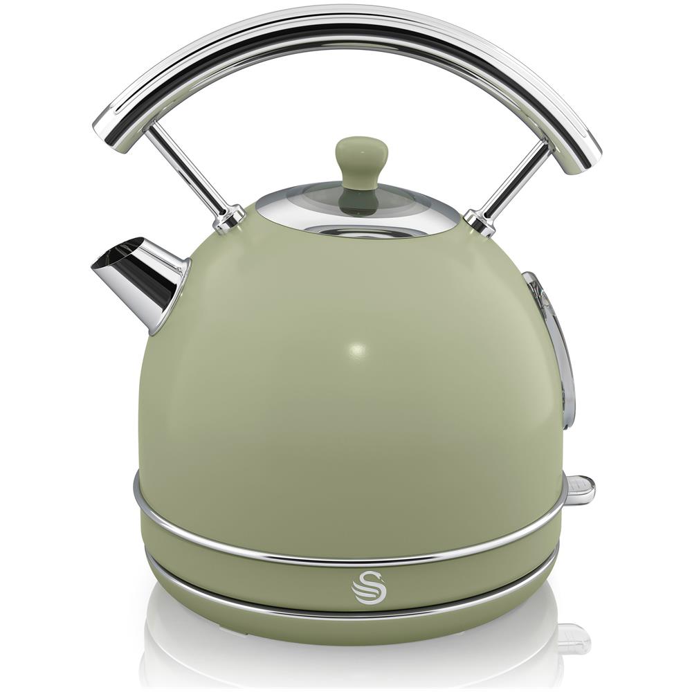 Bollitore Elettrico 1,8L Design Vintage Acciaio Inossidabile 3000W Colore Verde - Foto 1