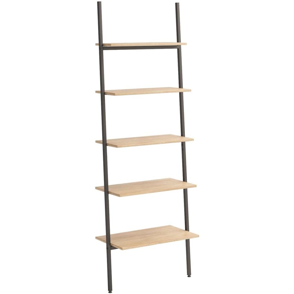 Scaffale Pendente 5 Ripiani Marrone Chiaro E Nero 64x34x185,5cm - Foto 2