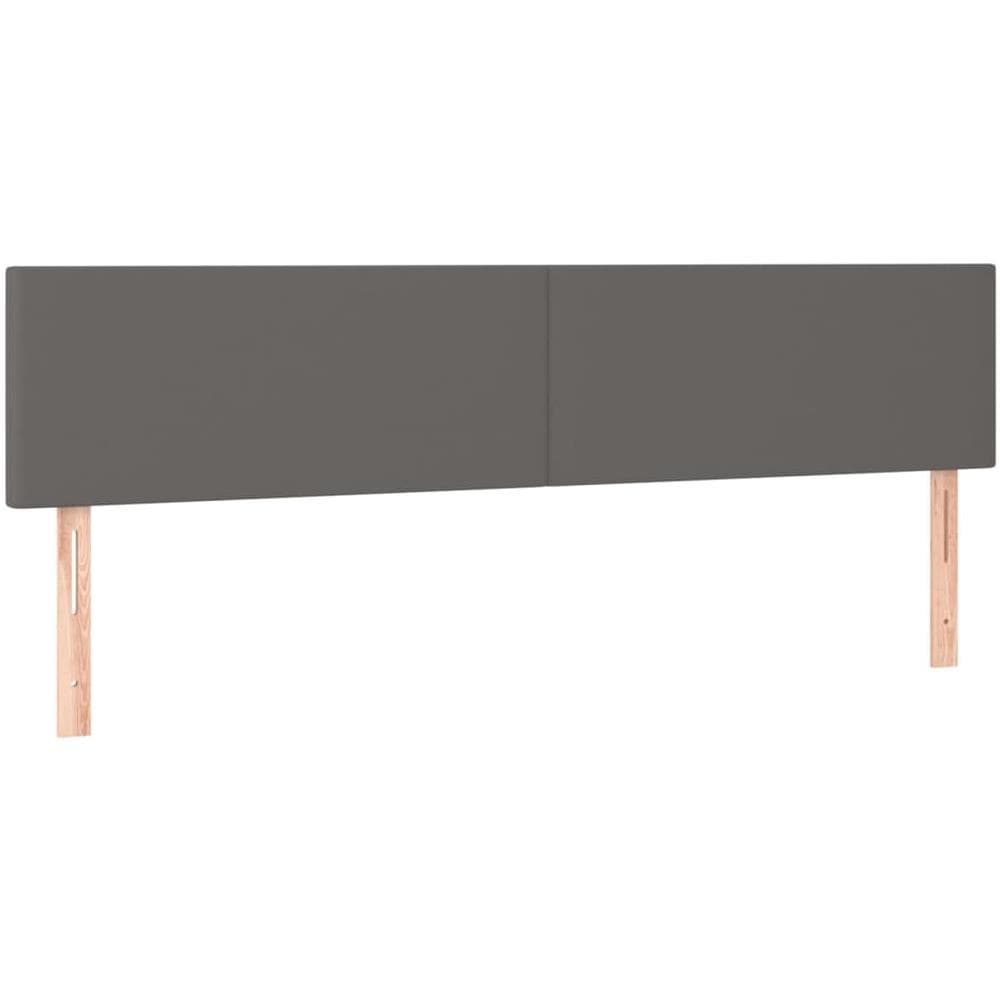 Testiera 2 Pz Grigio 90x5x78/88 Cm In Similpelle - Foto 2