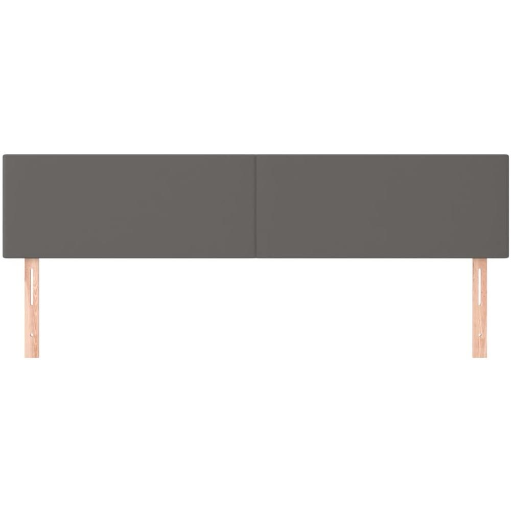 Testiera 2 Pz Grigio 90x5x78/88 Cm In Similpelle - Foto 3