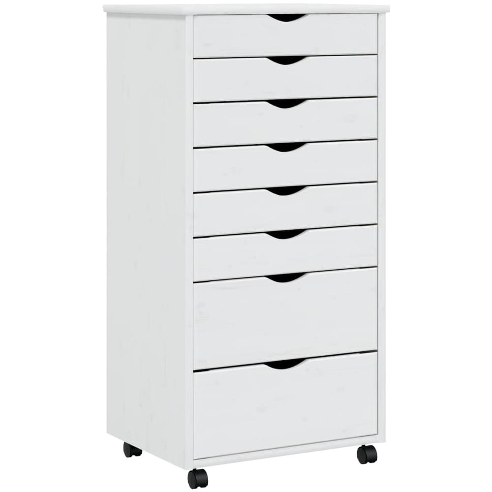 Armadietto Rotante con Cassetti MOSS Bianco Legno Massello Pino - Foto 2