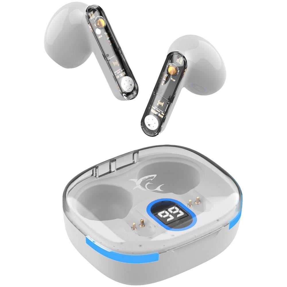 Auricolari Wireless Bluetooth V5.3 Custodia Di Ricarica Con Display Bianco - Foto 1