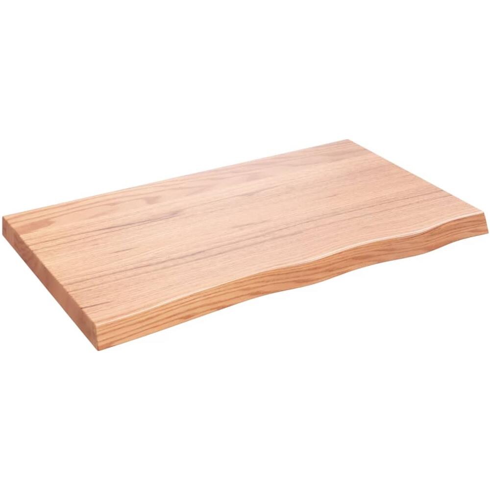 Piano Tavolo Marrone 100x60x (2-6) cm Massello Rovere Trattato - Foto 2