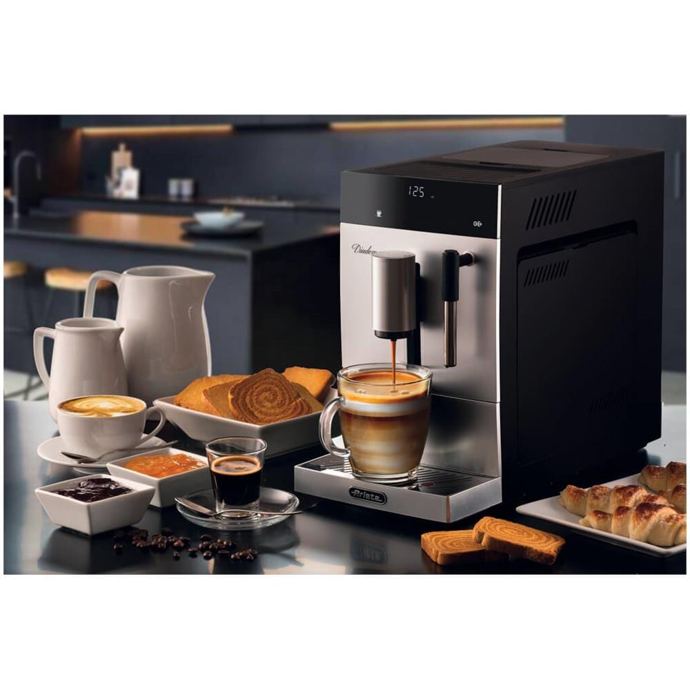 Macchina da Caffè Espresso Automatica Diadema 1452 Serbatoio 1 Lt. Potenza 1350 Watt Colore Nero / Inox - Foto 4